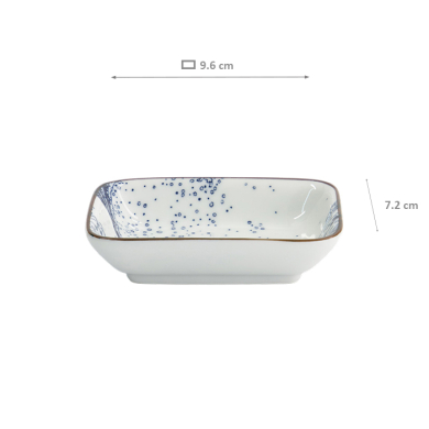 TDS, Bowl, Hokusai Choku, White/Blue, 9.6 x 7.2 cm - Item No. 33731