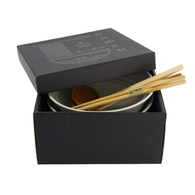 TDS, Ramen Schale Geschenkset, 6-tlg., Masamura Seikaiha, Weiß, Ø 21,5x9cm 1300ml , Art.-Nr. 33898