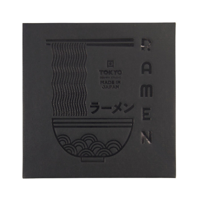 TDS, Ramen Bowl Giftset, Masamura Seikaiha,  6-piece set, Black, Ø 21.5x9cm 1300ml, Item No. 33899