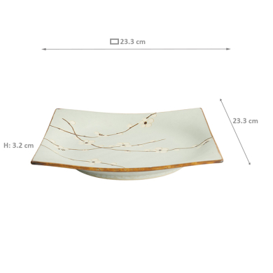 Soshun Matte Eckiger Teller bei Tokyo Design Studio (Bild 7 von 7)