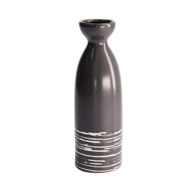TDS, Sake-Bottle, Black Maru, 17.5cm 180ml, Item No. 7476