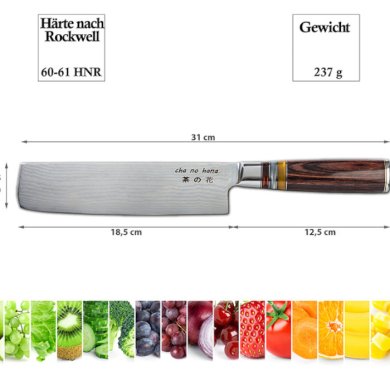 Nakiri Messer mit 3 Acrylringen (Gemüsemesser) bei Tokyo Design Studio (Bild 7 von 7)