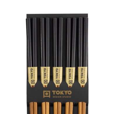 TDS, 5 Paar Essstäbchen, Bamboo Schwarz, Art.-Nr. 14461