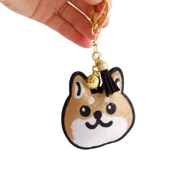 Shiba-Dog Face Patch Keychain at Tokyo Design Studio (picture 3 of 3)