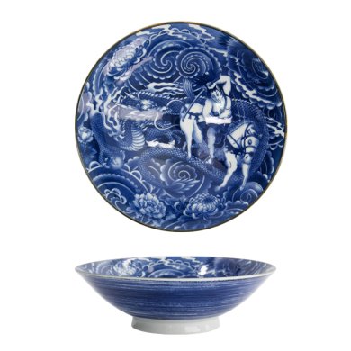 TDS, Schale, Yakuza, Dragon, Blau/Weiß, Ø 25,2x7,7cm 1600ml ,  Art.-Nr. 33342