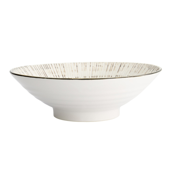 TDS, Noodle Bowl, Mixed Bowls Sabi Kobiki, White, Ø 24.5x7.5cm - Item No. 17029