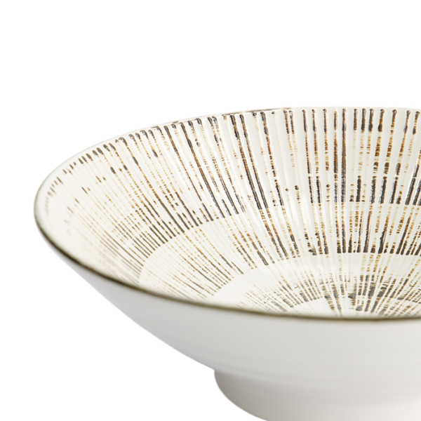 TDS, Noodle Bowl, Mixed Bowls Sabi Kobiki, White, Ø 24.5x7.5cm - Item No. 17029
