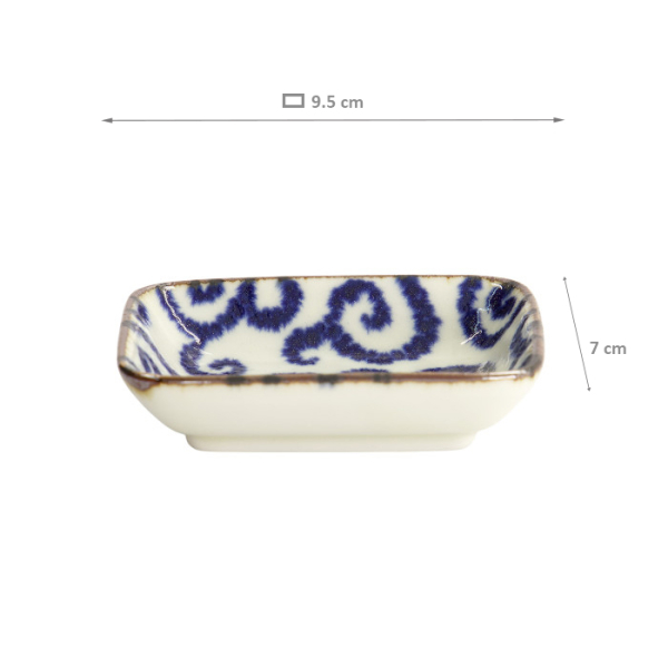 TDS, Square Bowl, Ten Karakusa, 9.5 cm x 7 cm, Item No. 18899