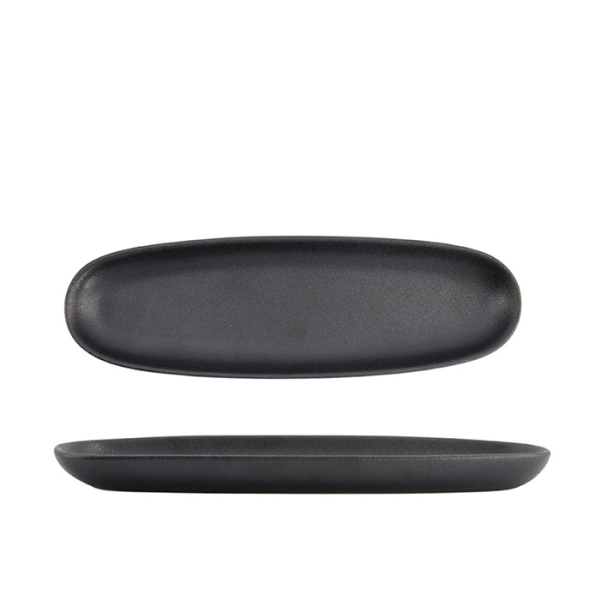 Yuzu Schwarz Platte 30.3x9.5x2.4cm Teller bei Tokyo Design Studio (Bild 1 von 7)