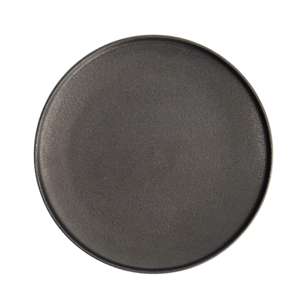 Ø 20.6x2.4cm Yuzu Black Round Plate with Rim  at Tokyo Design Studio (picture 3 of 7)