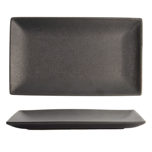 27.1x16.1x2.4cm Yuzu Black Rect. Plate at Tokyo Design Studio (picture 1 of 7)
