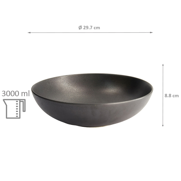 Yuzu Schwarz Runde Schale Ø 29.7x8.8cm 3000ml Schale bei Tokyo Design Studio (Bild 6 von 6)