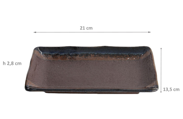 Masiko Kinyo Black Large Angled Plate at Tokyo Design Studio (picture 3 of 3)