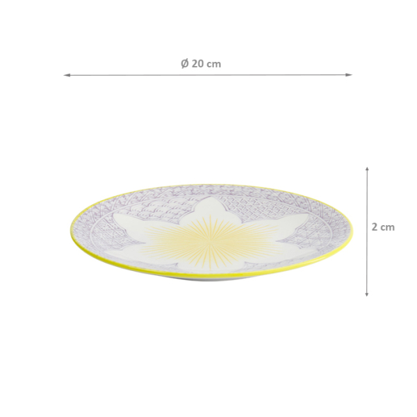 TDS, Teller, Lily Flower, Lila, Ø 20x3cm - Art Nr: 21151