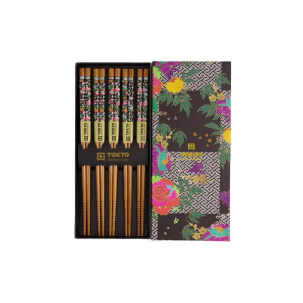 Würfel schwarz weiß 5 Paar Essstäbchen bei Tokyo Design Studio (Bild 2 von 5)