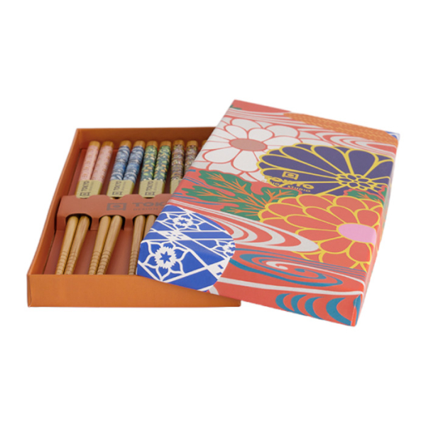 Orange Flower Chopstick Set 5 pair at Tokyo Design Studio (picture 5 of 5)