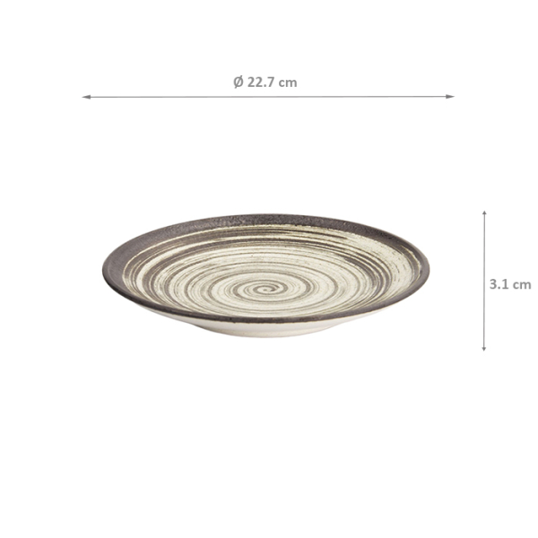 Black/White Asashio Round Plate at Tokyo Design Studio (picture 6 of 6)