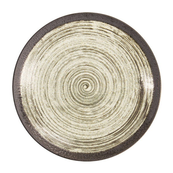 Schwarz/Weiß Asashio Großer Runder Teller bei Tokyo Design Studio (Bild 3 von 6)