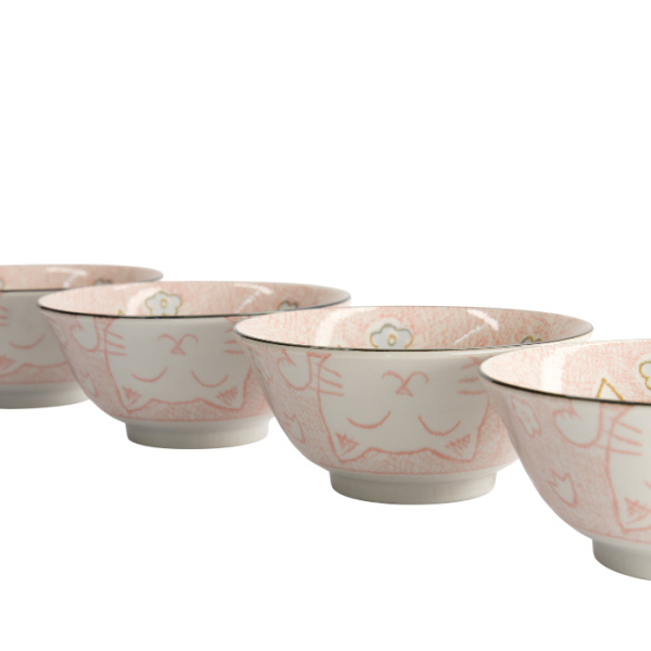 TDS, Bowls Set, 4-piece set, Kawaii Tayo Bowls, Ø 14.8 cm, Item No. 22036