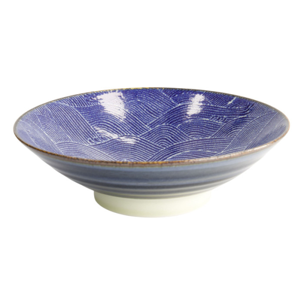 TDS, Noodle Bowl, Seigaiha, Blue, Ø 25.4 cm, Item No. 22509