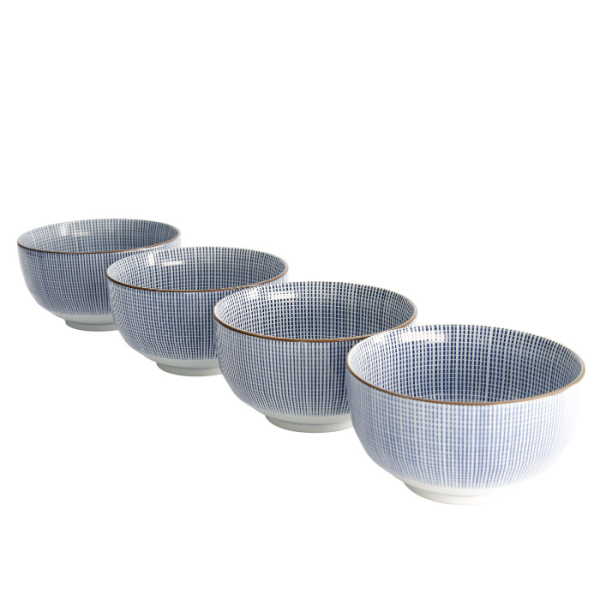 TDS, Bowls Set, 4-piece set, Sendan Tokusa, Ø 12.8 cm, Item No. 22511