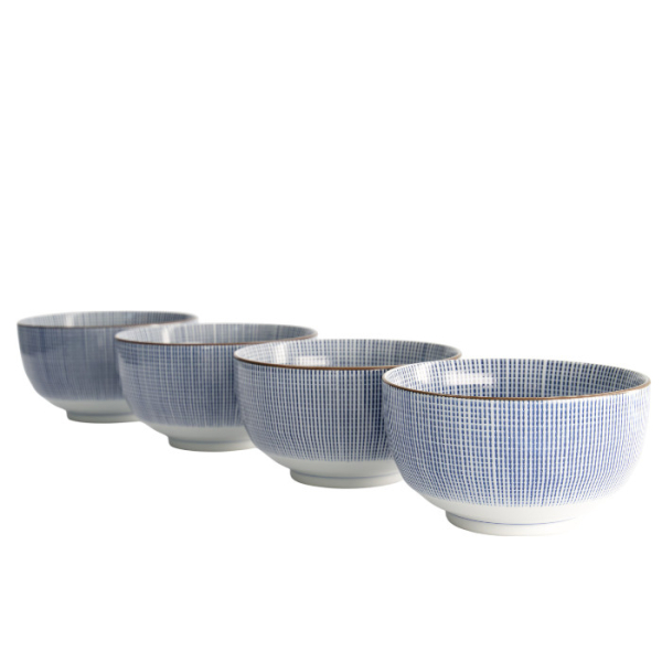 TDS, Bowls Set, 4-piece set, Sendan Tokusa, Ø 12.8 cm, Item No. 22511