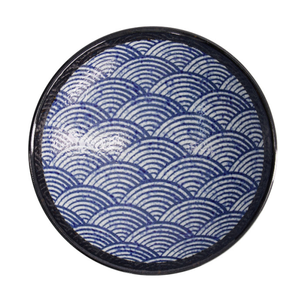 TDS, Schale in Geschenkbox, Aisai Seigaiha, Ø 24.5 x 8 cm, Art.-Nr. 22514