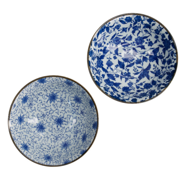 TDS, Bowls Set, 2-piece set, Mixed Bowls Japan Flower, Ø 19 cm, Item No. 22528