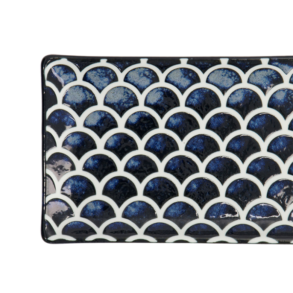 TDS, Sushi Platte, Cobalt Blue Mermaid Design, 22x13x2cm, Art.-Nr. 33168