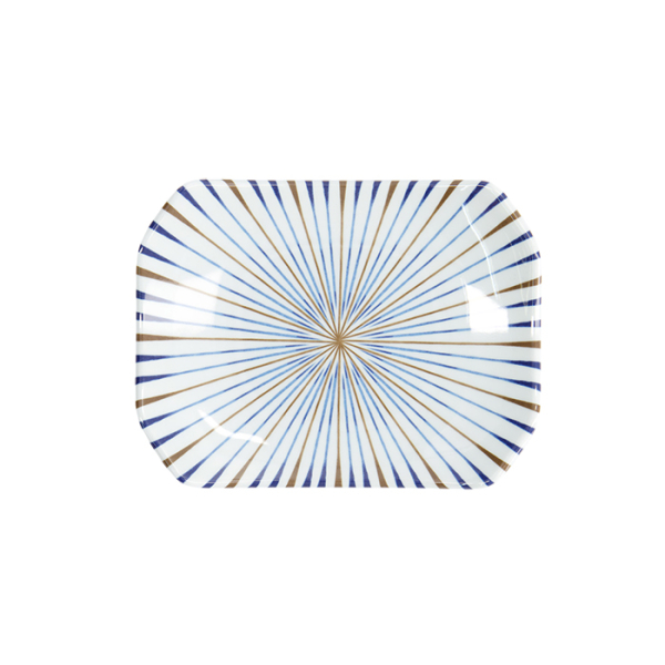 TDS, Rechteckiger Teller, Melamine Tokusa, 15,8x11,5x2,3cm, Art.-Nr. 33276