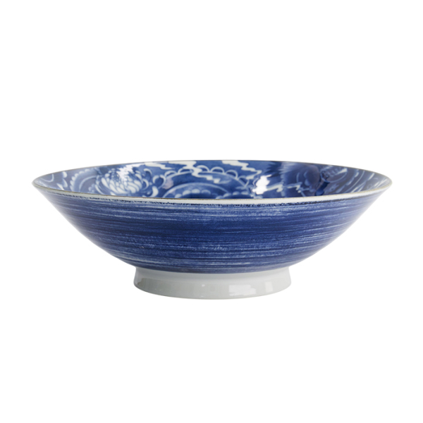 TDS, Bowl, Yakuza, Dragon, Blue/White, Ø 25.2x7.7cm 1600ml, Item No. 33342