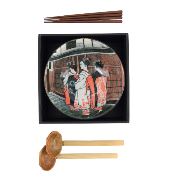 TDS, Ramen Bowl in Gift Box, Asakusa, 6-piece set, Ø 20.5x8cm 1250ml, Item No. 33609