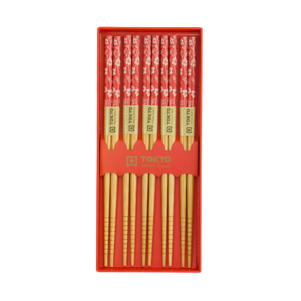 TDS, Chopstick Giftset of 5, Red Leaf, Art.-Nr. 33643