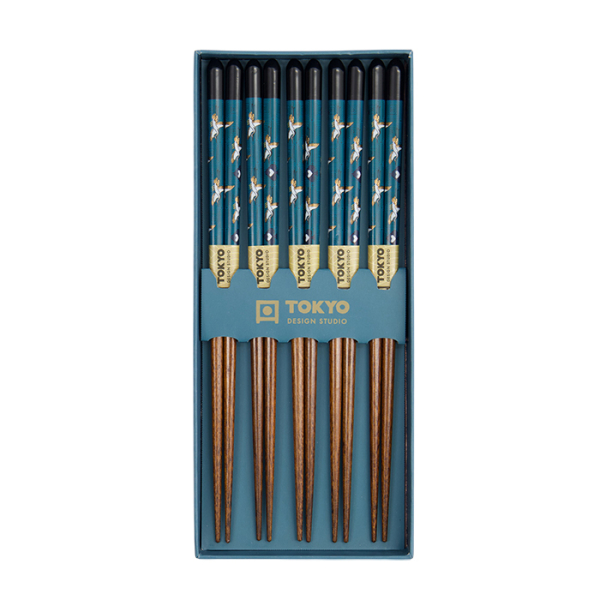 TDS, 5 Paar Essstäbchen-Geschenkset, Crane, Art.-Nr. 33702