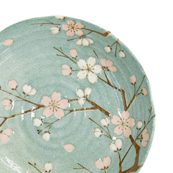 TDS, Plate, Fujisakura, Green Ø 22x4 cm, Item No. 33709