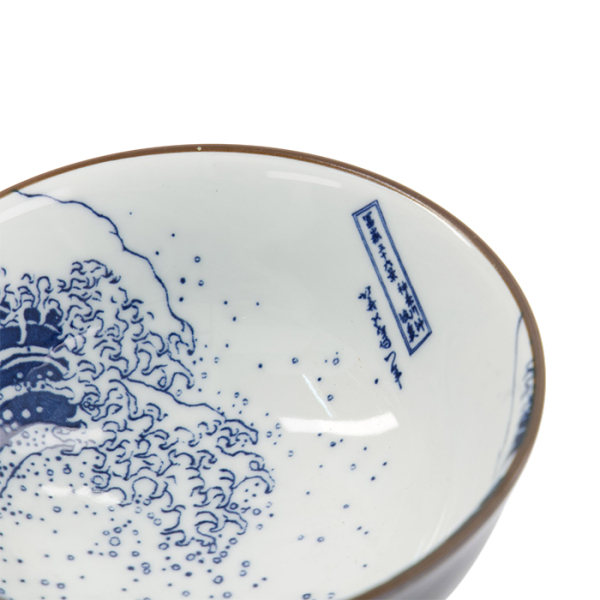 TDS, Rice Bowl, Hokusai, White/Blue, Ø 11.8 x 5.5 cm - Item No. 33730