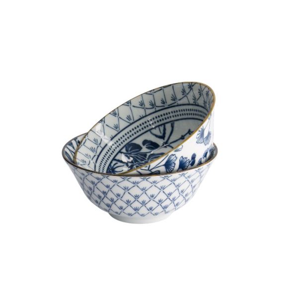 TDS, Tayo Schale Geschenkset mit Essstäbchen, Flora Japonica, 2-tlg., Maple & Ivy, Ø 15,5x7cm , Art.-Nr. 33763