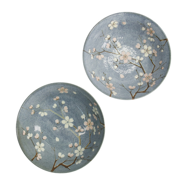 TDS, Ramen Bowl Giftset, Fujisakura, 6-piece set, Grey, Ø 21x7.8cm 1000ml, Item No. 33784