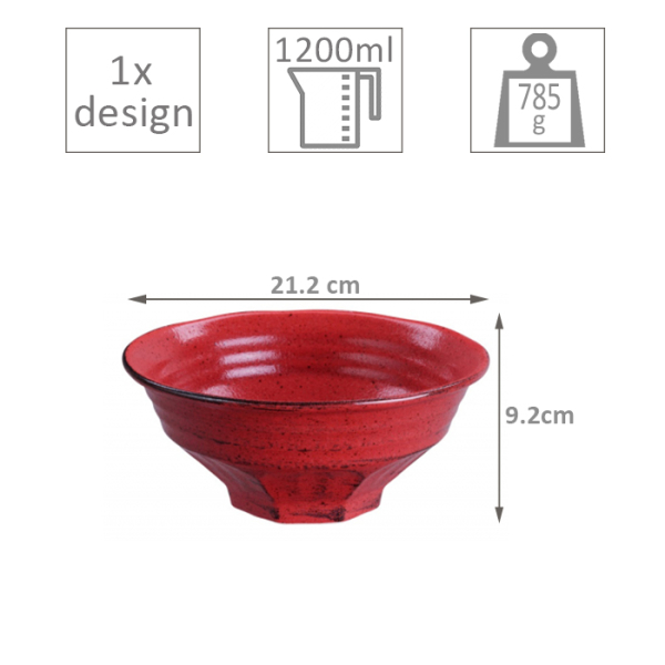 Mixed Bowls Negoro Red Ramen Bowl at Tokyo Design Studio (picture 2 of 2)