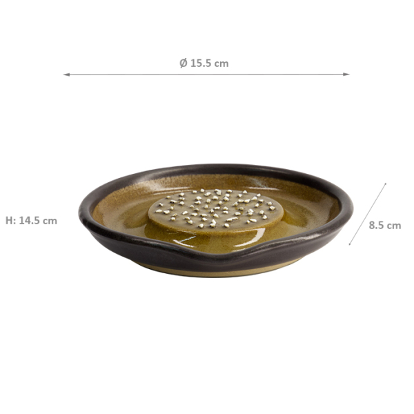 TDS, Grater Plate Motoshige Medium Stoneware, Kitchenware, 15.5x8.5x14.5 cm, Item No. 18799