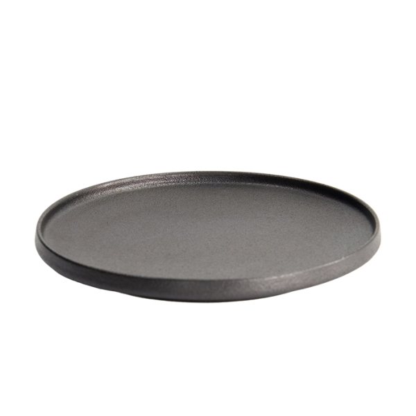 Ø 20.6x2.4cm Yuzu Black Round Plate with Rim  at Tokyo Design Studio (picture 2 of 7)