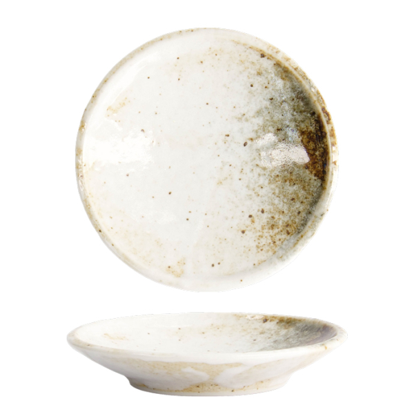 Yukishino Weiß/Braun Runder Teller bei Tokyo Design Studio (Bild 1 von 5)