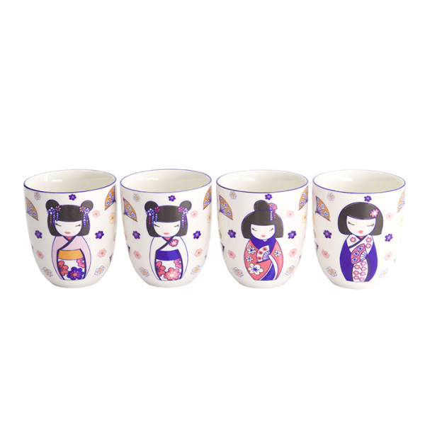 Ø 7x8cm Kawaii Maiko Tassen-Geschenkset 4stk bei Tokyo Design Studio (Bild 1 von 4)