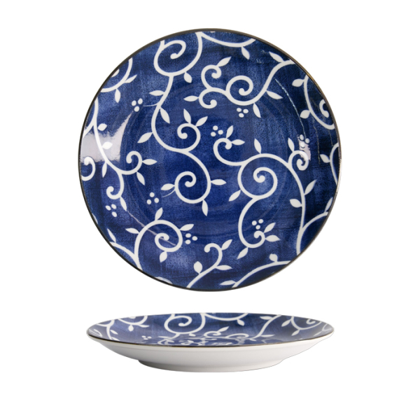 Tokyo Blue Karakusa Runder Teller bei Tokyo Design Studio (Bild 1 von 5)