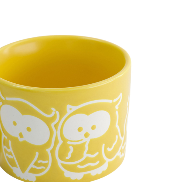 TDS, Tasse, Kawaii Owl, Gelb, Ø 8 x 6 cm - Art Nr. 33392