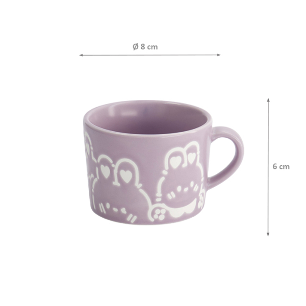 TDS, Tasse, Kawaii Rabbit, Lila, Ø 8 x 6 cm - Art Nr. 33393