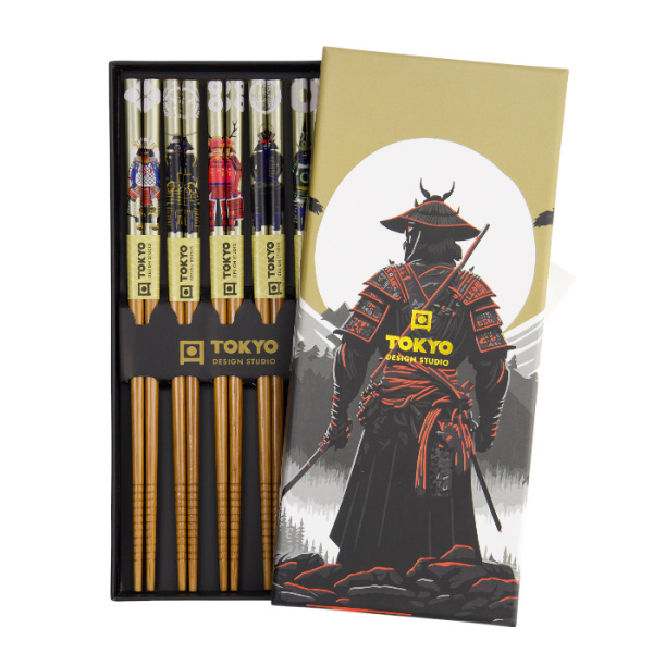 Blue Lotus Chopstick Set 5 pair at Tokyo Design Studio (picture 1 of 4)