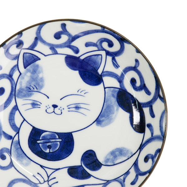 TDS, Round Plate, Kawaii Cat Neko, Ø 16.7x2.8cm, Item No. 33497