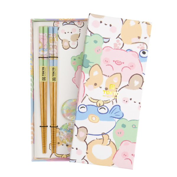 Blue Chopstick Set 5 pair at Tokyo Design Studio (picture 1 of 5)