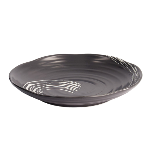 TDS, Plate, Black Maru, Ø 21.6x2.7cm, Item No. 7486